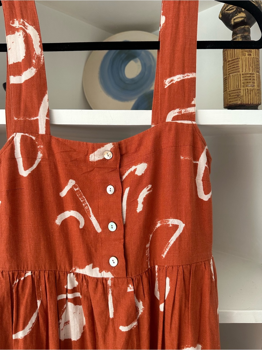 Madewell x Caroline Z Hurley maxi dress Xs linen blend - Picture 5 of 5